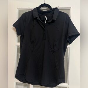 Women's Black Quick Dry Polo